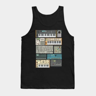 Synthesizers and Electronic Music Instruments for Musician Tank Top